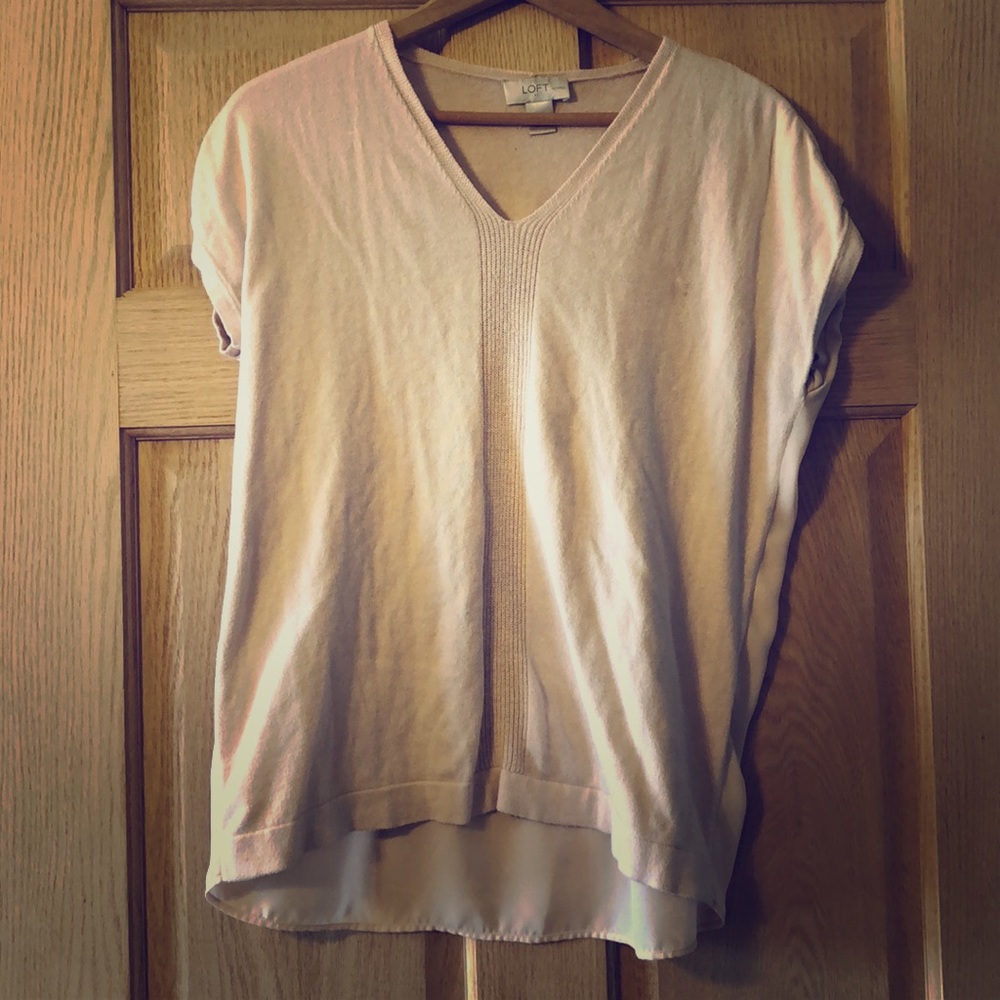 pale pink lightweight loft sweater